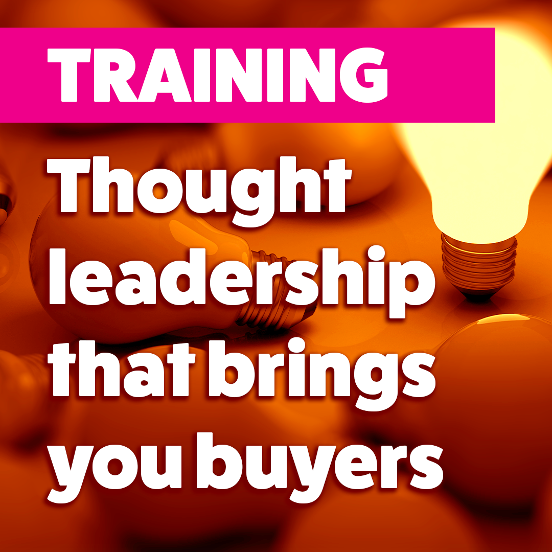 Thought leadership for commercial impact