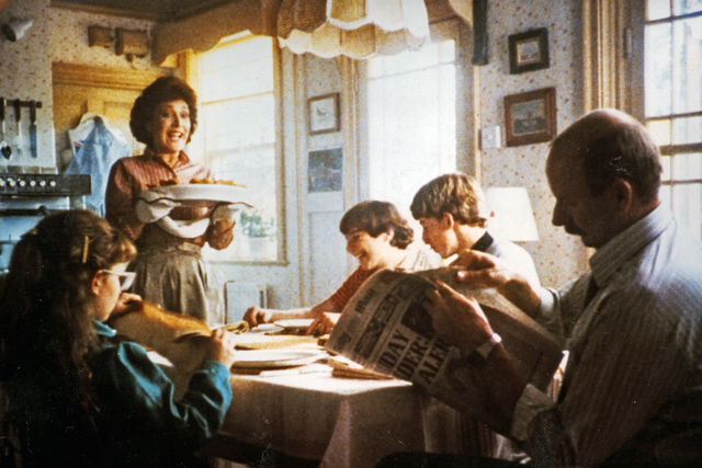 Oxo family advert showing the power of episodic brand storytellingFamily gathered around a kitchen table in a classic Oxo advert, showing how episodic storytelling builds familiarity and memory over time.The Oxo family is a classic example of episodic advertising: same world, same cues, another chapter, building memory and preference over time.This image shows the Oxo family, one of the clearest examples of serial brand storytelling in UK advertising. It supports the point that episodic formats work because they build familiarity, reduce audience effort, and give people a reason to return.